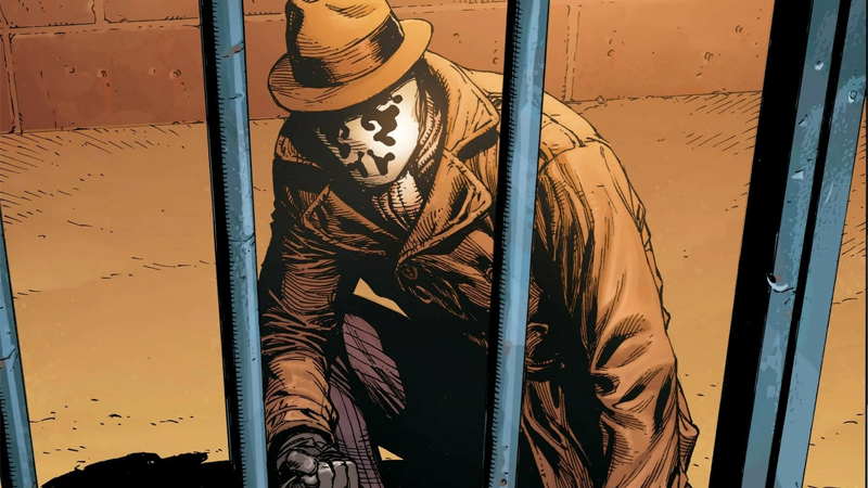Rorschach skulking around at the end of the world in Doomsday Clock’s first issue.